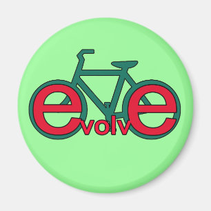 Evolve cykelkonst för Tshirts, dräkt Magnet