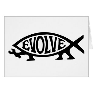 Evolve fisken hälsningskort