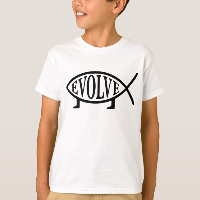 Evolve fisken tee shirt (Framsida)