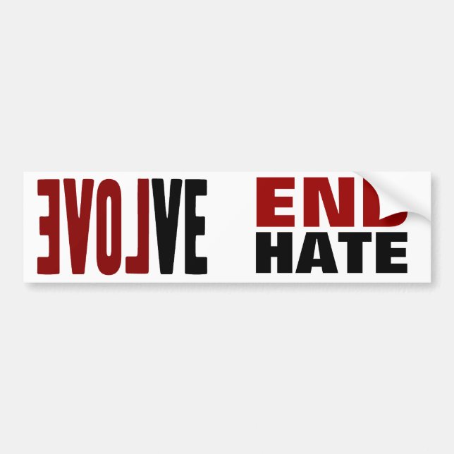 Evolve med KÄRLEK Bildekal (Framsidan)