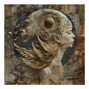 Evolving Elegance - Ancestral Beauty Kanvastryck Fototryck