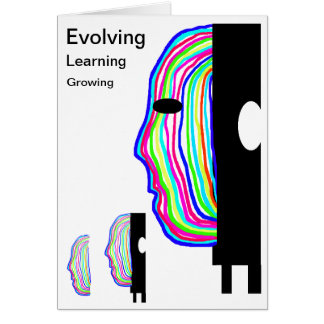 Evolving mång- färgat personligt tillväxthuvud OBS kort
