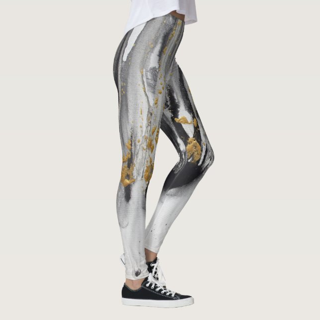 "Evolving mönstrar #12", konstYogabyxor Leggings (Höger)