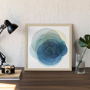 Evolving Planets - Watercolor Circles Poster