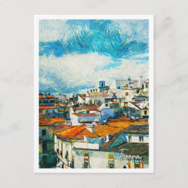 Evora Portugal Bevackra Oil Paint Landscape Vykort
