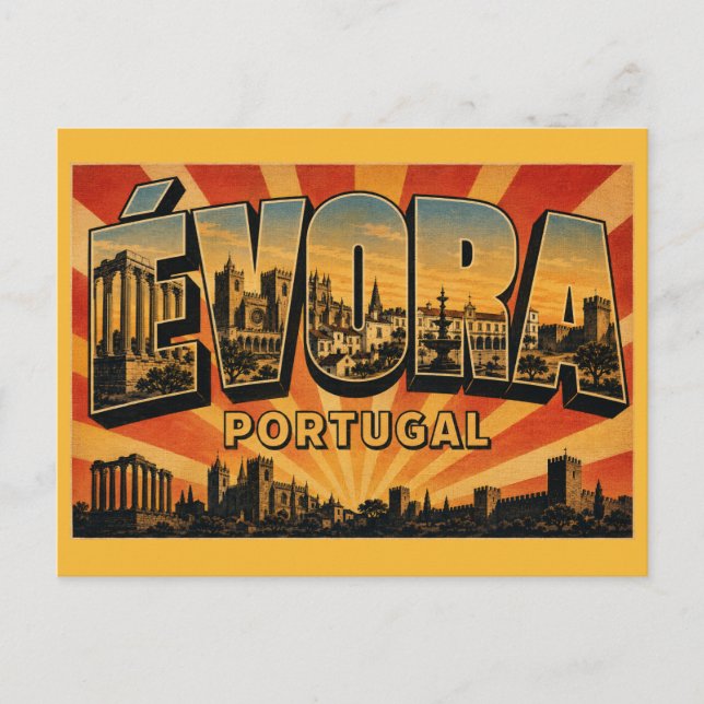 Évora Portugal Romersk tempel Vykort (Framsida)