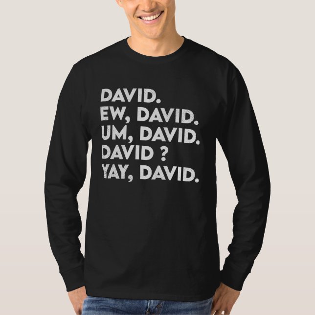 Ew David   Pop Culture Distressed Women T Shirt (Framsida)