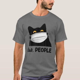 Ew-folken, svart kattmask för kvinnor Manar Roligt T Shirt
