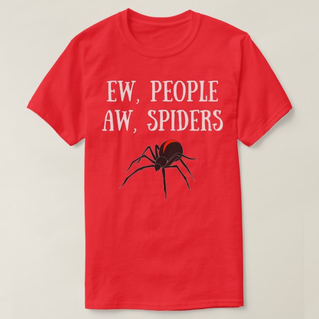 EW FOPPLE AW SPIDERS FUNNY SPIDER ÄLSKARE ARACHNID T SHIRT (Design framsida)