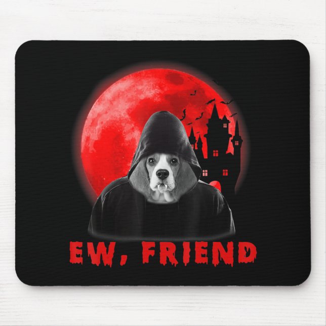 Ew, Friend Beagle Hund Halloween Hund Vampire Gift Musmatta (Framsidan)