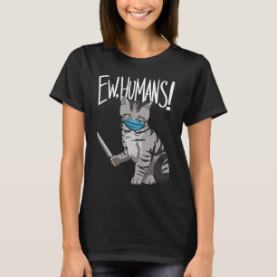 Ew Humans Women Cat Kärlek Kitten Halloween Day Sc T Shirt