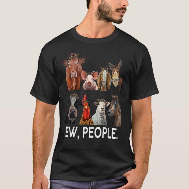 Ew People Boskap Cattle Farmer T Shirt (Framsida)