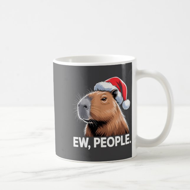 Ew People Capybara Christmas Humor  Kaffemugg (Höger)
