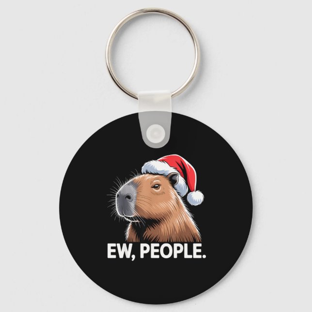 Ew People Capybara Christmas Humor  Nyckelring (Framsida)