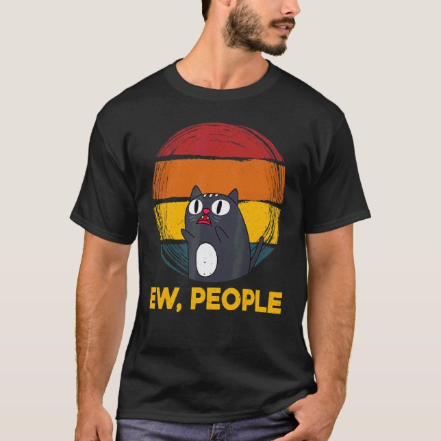 Ew People Cat Graphic T Shirt (Framsida)