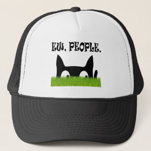 Ew People Cat Grönt Grass Hat Keps
