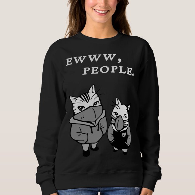 Ew People  Cat  Introvert T Shirt (Framsida)