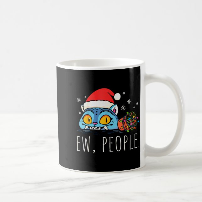 Ew People Christmas Funny Tiger Sarcastic Humor In Kaffemugg (Höger)