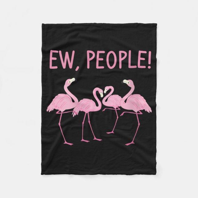 Ew People Flamingo Social Avstånd Tropical Fleecefilt (Framsidan)