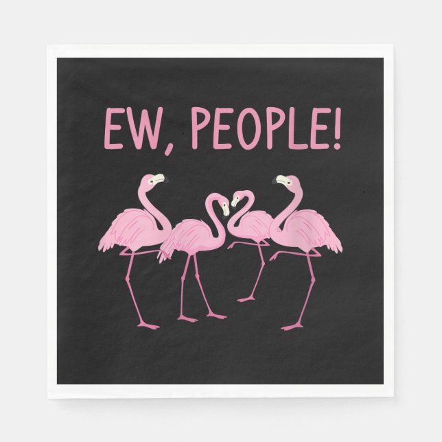 Ew People Flamingo Social Avstånd Tropical Pappersservett (Framsidan)