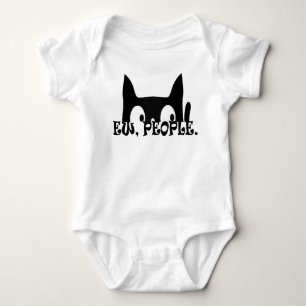Ew People Funny Black Cat T Shirt