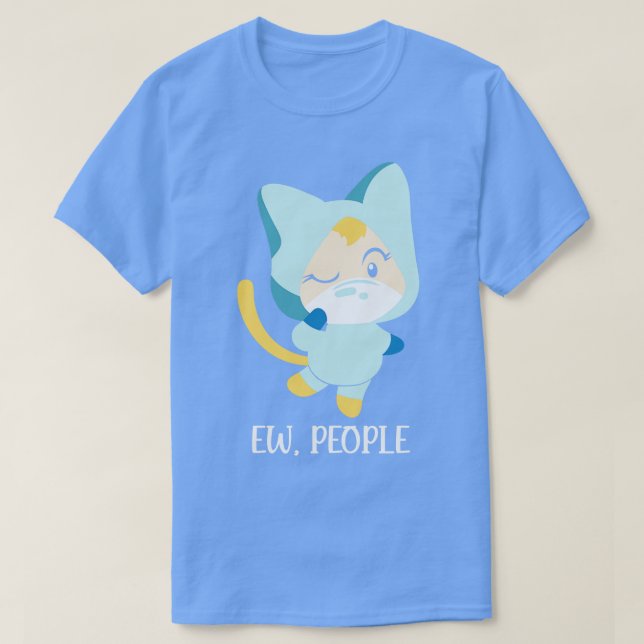 Ew People Funny Cat Wearing Mask invert cat lov T Shirt (Design framsida)