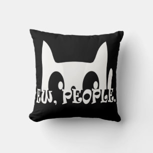 Ew People Funny White Cat Kudde