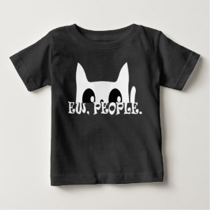 Ew People Funny White Cat T Shirt
