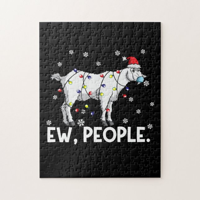 Ew People Goat Gift Santa Funny Goat Julafton Gift Pussel (Vertikal)