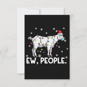 Ew People Goat Gift Santa Funny Goat Xmas Gift OSA Kort