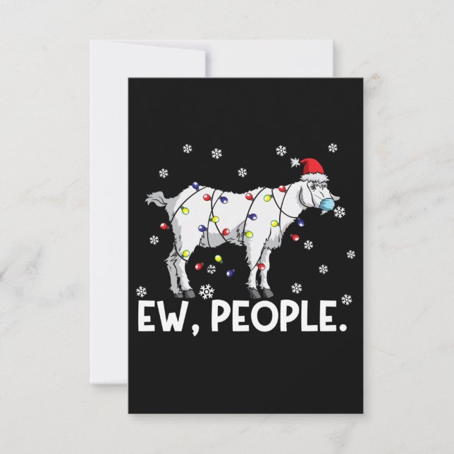 Ew People Goat Gift Santa Funny Goat Xmas Gift OSA Kort (Framsida)