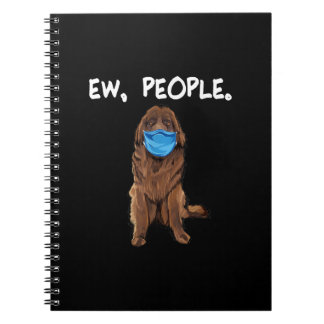 Ew People | Newfie Hund Wearing Ansikte Mask Gift Anteckningsbok