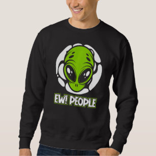 Ew People Ufo Conspiracy Alien Lång Ärmad Tröja