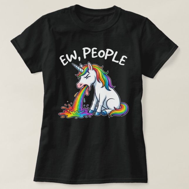 Ew People Unicorn T Shirt (Design framsida)