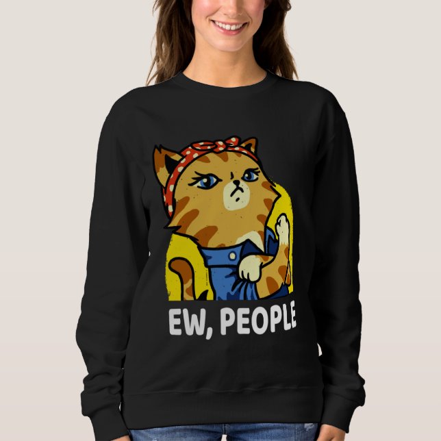 ew people  womens meowy cat  Purrrsist Cat Kitty T Shirt (Framsida)