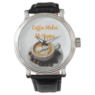 eWatch Coffee Makes Me Happy Watch Armbandsur