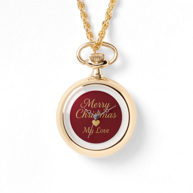 eWatch -Romantic Christmas Necklace Watch Armbandsur (Framsida)