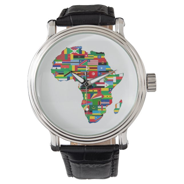 eWatch Watch Afrika-karta Armbandsur (Framsida)