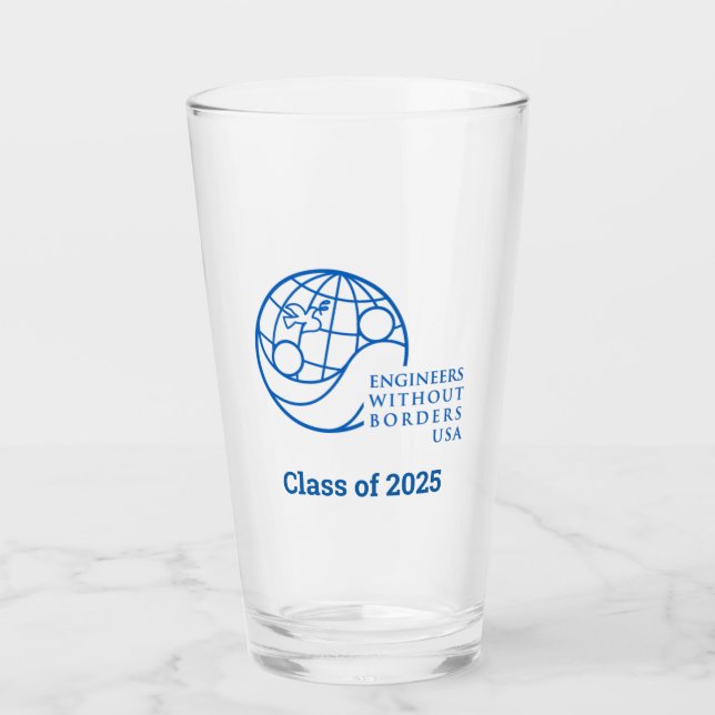 EWB-USA Klass av 2025 Pint Glass Glaskopp (Framsida)