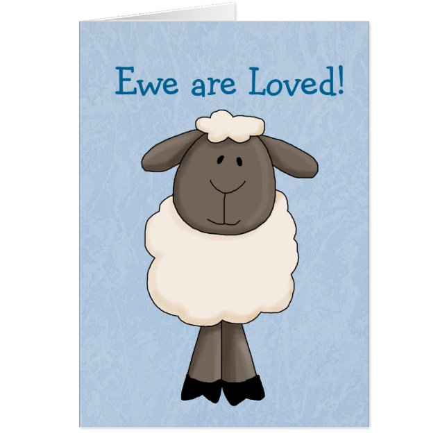 Ewe är Loved Hälsningskort (Framsidan)