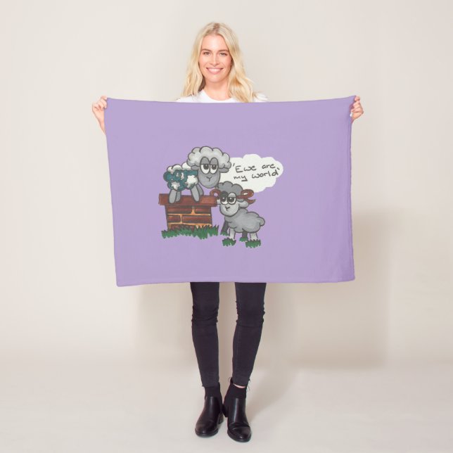 Ewe är min värld fleecefilt (På plats)