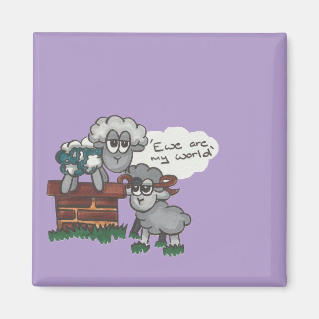 Ewe är min värld magnet (Framsidan)