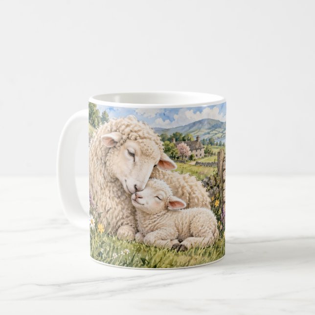 Ewe Are Loved Får och Lamm Mugg (Framsida vänster)