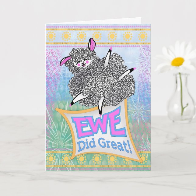 Ewe Did Great! – Kid Congratulations Kort (Liten växt)