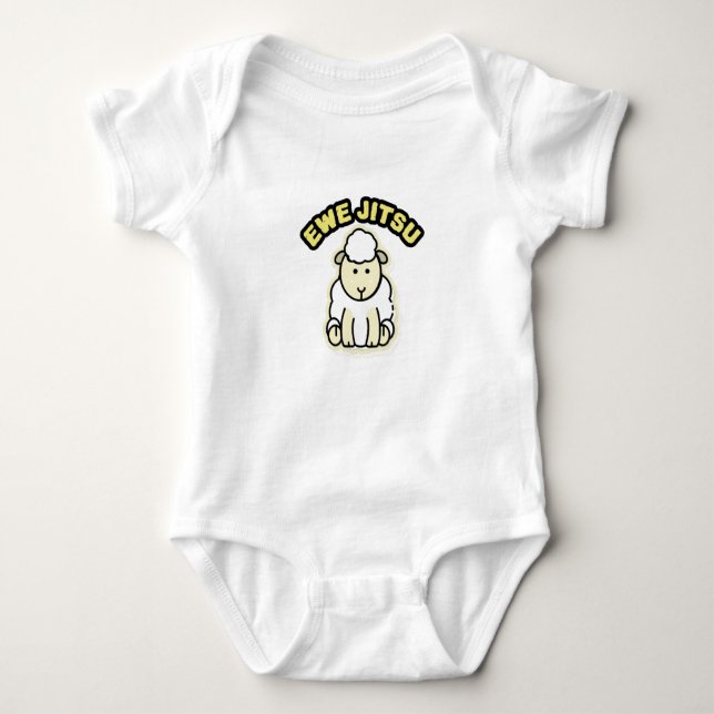 Ewe Jitsu Sheep T Shirt (Framsida)
