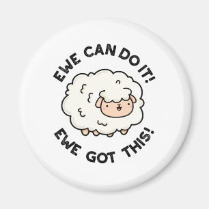 Ewe kan göra det Har den här fina fårpun Magnet