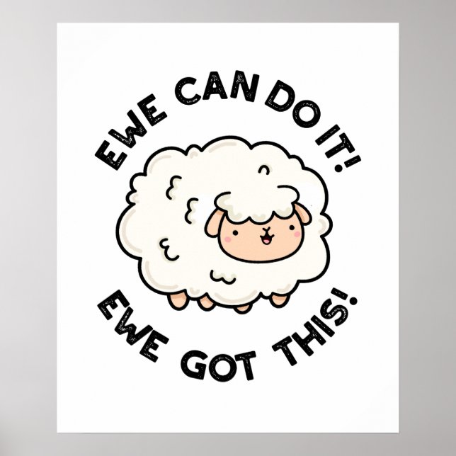 Ewe kan göra det Har den här fina fårpun Poster (Framsidan)