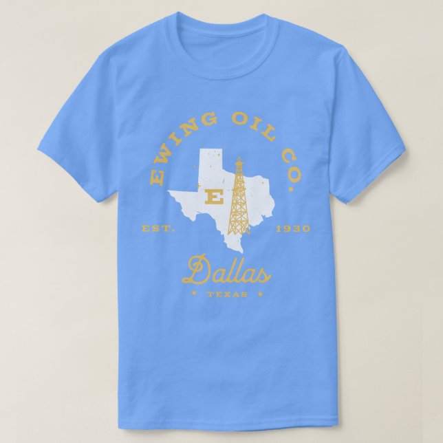 Ewing Oil Co Dallas Texas Est 1930 T Shirt (Design framsida)