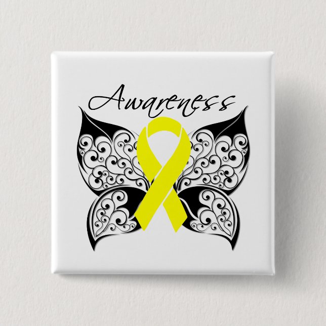 Ewing Sarcoma Butterfly Ribbon Knapp (Framsida)