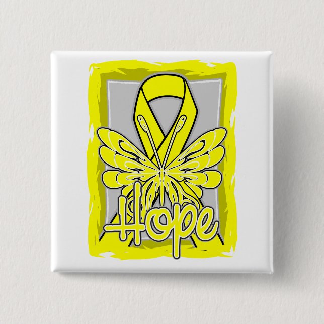 Ewing Sarcoma Hope Butterfly Porträtt Knapp (Framsida)